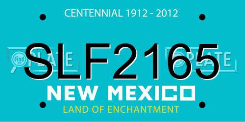 SLF2165 New Mexico License Plate