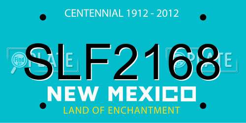 SLF2168 New Mexico License Plate