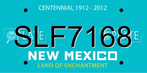 SLF7168 New Mexico License Plate