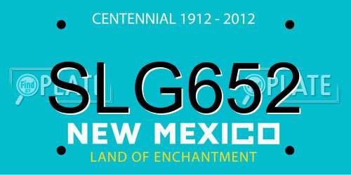 SLG652 New Mexico License Plate
