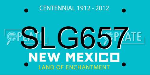 SLG657 New Mexico License Plate