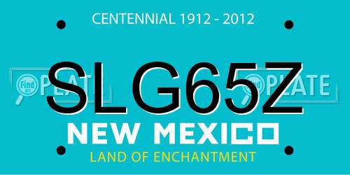 SLG65Z New Mexico License Plate