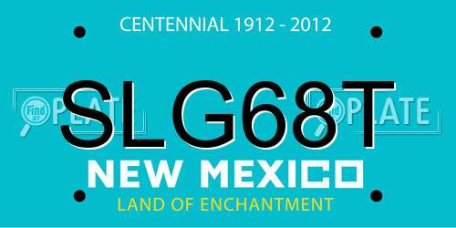 SLG68T New Mexico License Plate