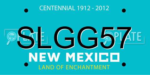 SLGG57 New Mexico License Plate
