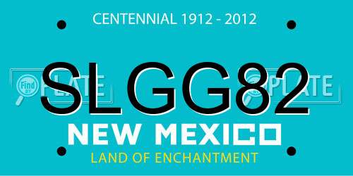 SLGG82 New Mexico License Plate