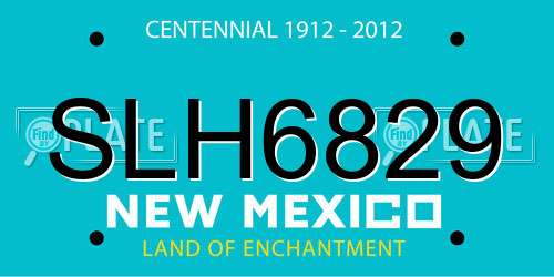 SLH6829 New Mexico License Plate
