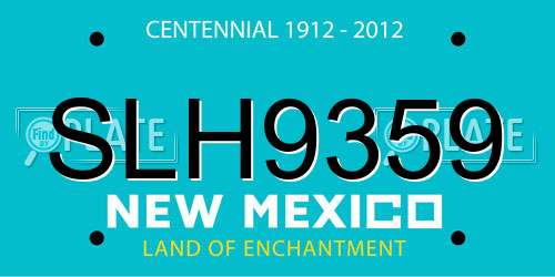 SLH9359 New Mexico License Plate