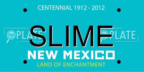 SLIME New Mexico License Plate