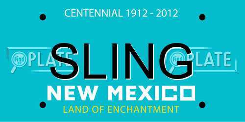 SLING New Mexico License Plate