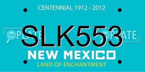 SLK553 New Mexico License Plate