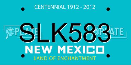 SLK583 New Mexico License Plate