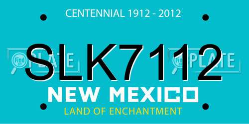 SLK7112 New Mexico License Plate