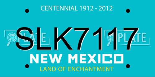 SLK7117 New Mexico License Plate