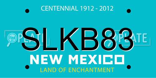 SLKB83 New Mexico License Plate