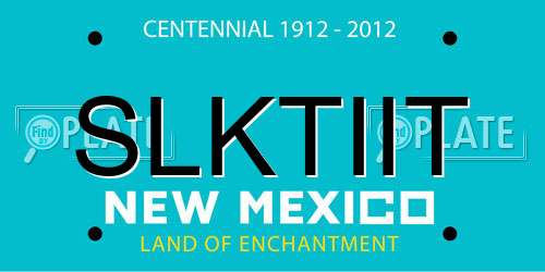 SLKTIIT New Mexico License Plate