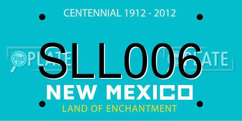 SLL006 New Mexico License Plate