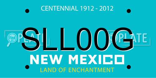 SLL00G New Mexico License Plate