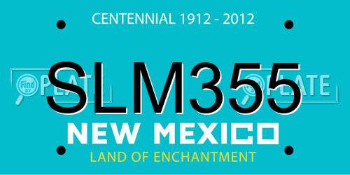 SLM355 New Mexico License Plate