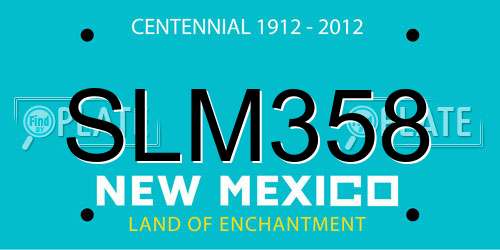 SLM358 New Mexico License Plate