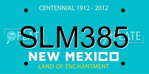 SLM385 New Mexico License Plate