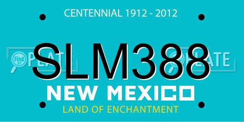 SLM388 New Mexico License Plate