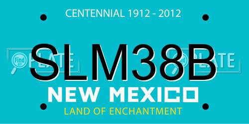SLM38B New Mexico License Plate