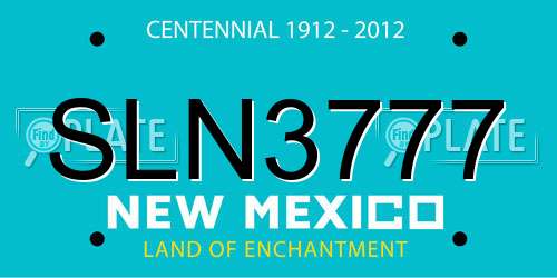 SLN3777 New Mexico License Plate