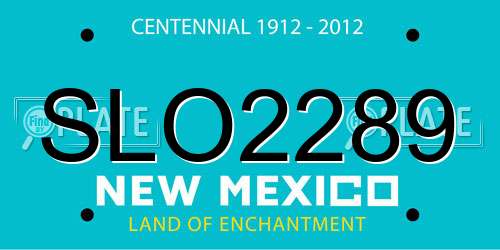 SLO2289 New Mexico License Plate