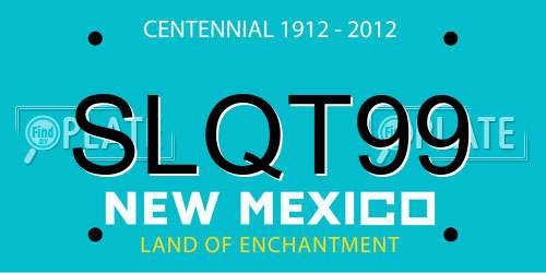 SLQT99 New Mexico License Plate