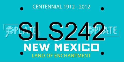 SLS242 New Mexico License Plate