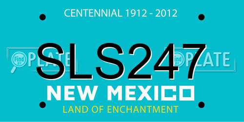 SLS247 New Mexico License Plate