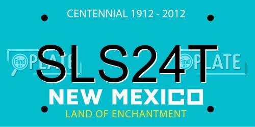 SLS24T New Mexico License Plate