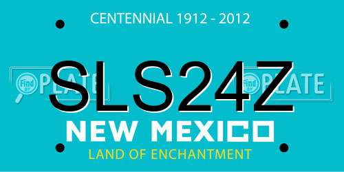 SLS24Z New Mexico License Plate
