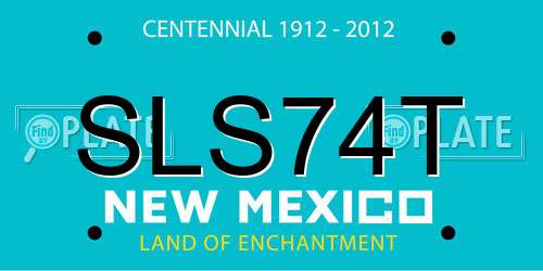 SLS74T New Mexico License Plate