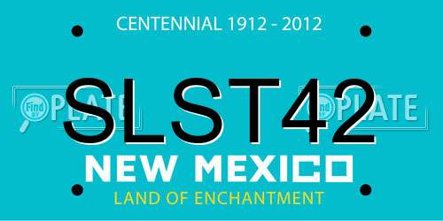 SLST42 New Mexico License Plate