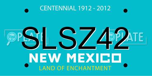 SLSZ42 New Mexico License Plate