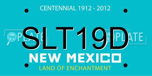 SLT19D New Mexico License Plate