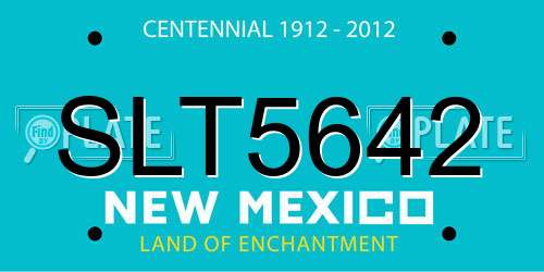 SLT5642 New Mexico License Plate