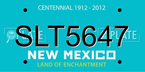 SLT5647 New Mexico License Plate