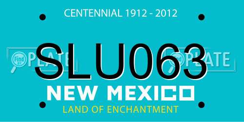 SLU063 New Mexico License Plate