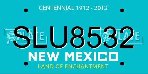 SLU8532 New Mexico License Plate