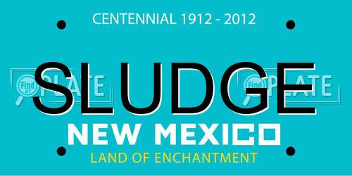 SLUDGE New Mexico License Plate