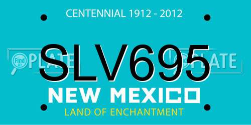 SLV695 New Mexico License Plate