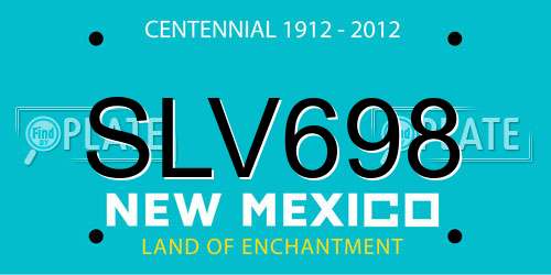 SLV698 New Mexico License Plate