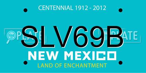 SLV69B New Mexico License Plate