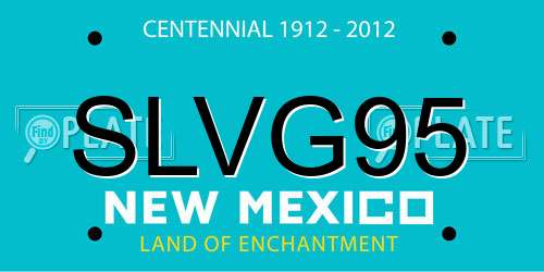 SLVG95 New Mexico License Plate