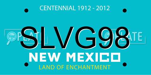 SLVG98 New Mexico License Plate
