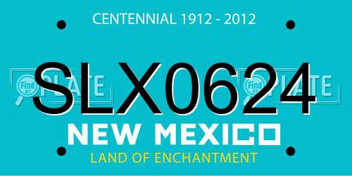 SLX0624 New Mexico License Plate