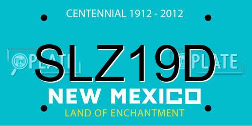 SLZ19D New Mexico License Plate