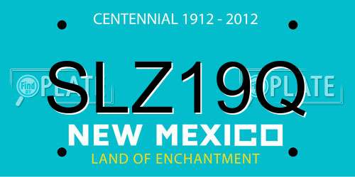 SLZ19Q New Mexico License Plate